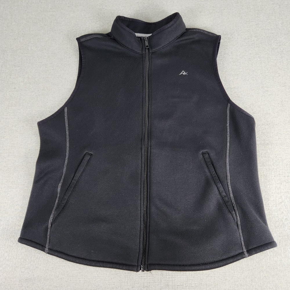 Ridgecut Toughwear Mens XL Fleece Full Zip Jacket Black Heavyweight Workwear EUC